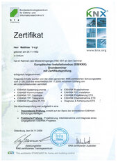 Matthias Vogt, Meisterlehgrang EIB/KNX